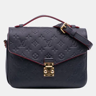 Pre-owned Louis Vuitton Blue Monogram Empreinte Pochette Metis