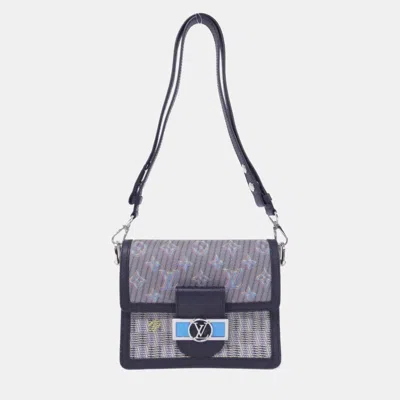 Pre-owned Louis Vuitton Blue Monogram Leather Dauphine Mini Shoulder Bag