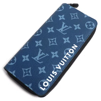 Pre-owned Louis Vuitton Blue Monogram Long Wallet (bi-fold) ()