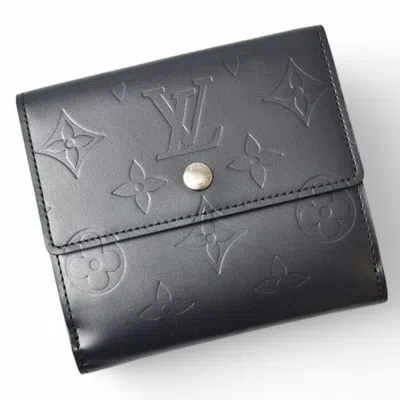 Pre-owned Louis Vuitton Blue Monogram Mat Wallet (tri-fold) ()