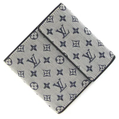Pre-owned Louis Vuitton Blue Monogram Mini Wallet (tri-fold) ()