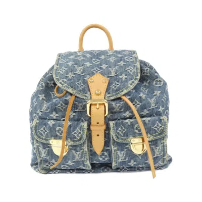 Pre-owned Louis Vuitton Blue Monogram Monogram Denim Backpack ()