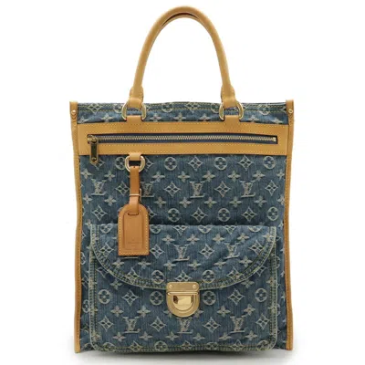 Pre-owned Louis Vuitton Blue Monogram Monogram Denim Handbag Tote Bag ()
