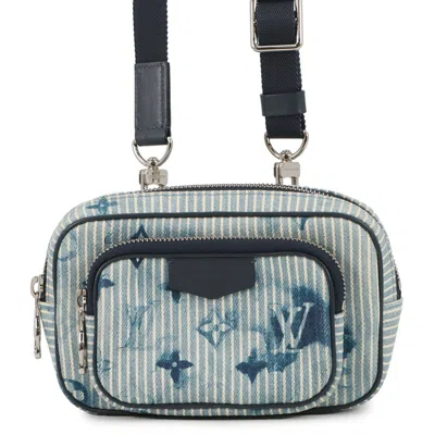Pre-owned Louis Vuitton Blue Monogram Pochette Shoulder Bag ()