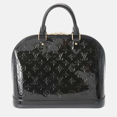 Pre-owned Louis Vuitton Blue Monogram Vernis Leather Alma Pm Handbag