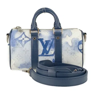 Pre-owned Louis Vuitton Blue Monogram White Monogram Handbag Shoulder Bag ()