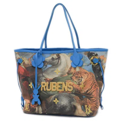 Pre-owned Louis Vuitton Blue Multi-color Canvas Tote Bag ()
