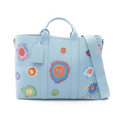 Pre-owned Louis Vuitton Blue Multi-color Leather Tote Bag ()
