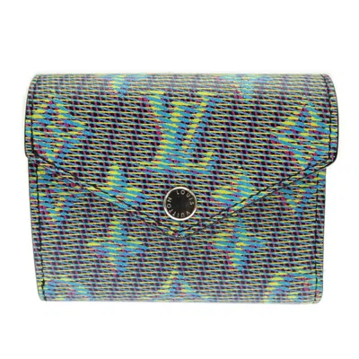 Pre-owned Louis Vuitton Blue Multi-color Wallet (tri-fold) ()