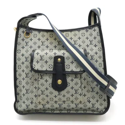 Pre-owned Louis Vuitton Blue Navy Canvas Leather Shoulder Bag ()