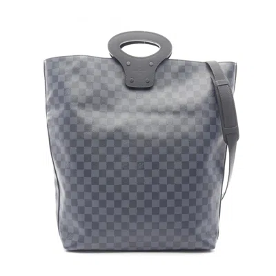 Pre-owned Louis Vuitton Blue Navy Coated Canvas Pvc Leather Tote Bag ()