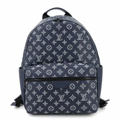 Pre-owned Louis Vuitton Blue Navy Monogram Shadow Backpack ()