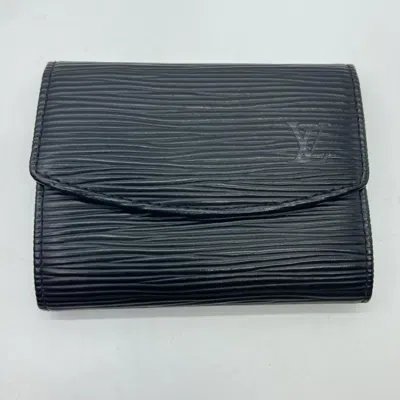 Pre-owned Louis Vuitton Blue Noir Wallet (bi-fold) ()