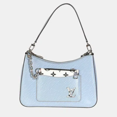 Pre-owned Louis Vuitton Blue Nuage Epi Marelle Bag