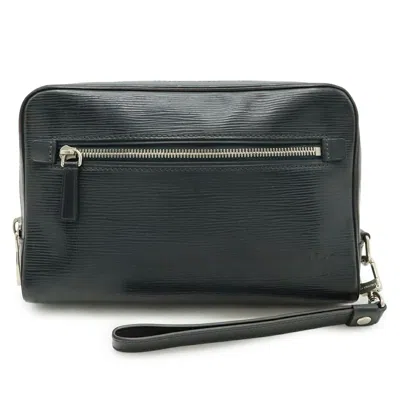 Pre-owned Louis Vuitton Blue Nuit Navy Epi Leather Clutch Bag Handbag ()