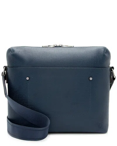 Pre-owned Louis Vuitton Blue Nylon & Taiga Leather Grigori Pm (authentic Pre-loved)