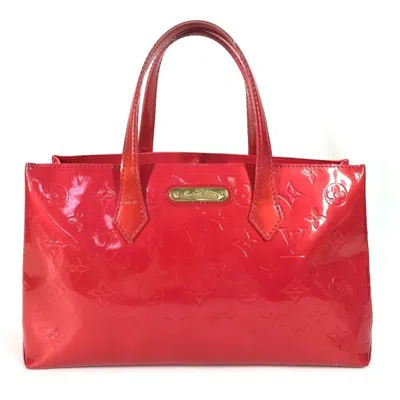 Pre-owned Louis Vuitton Blue Pink Rose Pop Monogram Vernis Handbag Tote Bag ()
