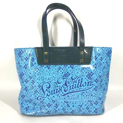 Pre-owned Louis Vuitton Blue Pvc Leather Shoulder Bag Tote Bag ()