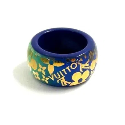 Pre-owned Louis Vuitton Blue Resin Band Ring ()