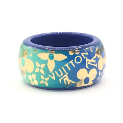 Pre-owned Louis Vuitton Blue Resin Band Ring ()