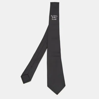 Pre-owned Louis Vuitton Blue Silk Classic Tie In Black