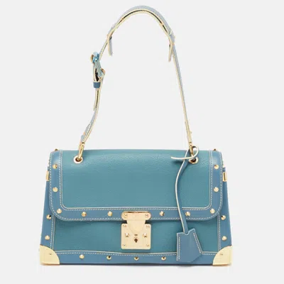 Pre-owned Louis Vuitton Blue Suhali Leather Le Talentueux Bag
