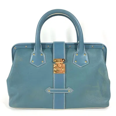 Pre-owned Louis Vuitton Blue Suhali Leather Leather Handbag Tote Bag ()