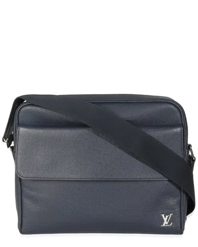 Pre-owned Louis Vuitton Blue Taiga Alex Messenger (authentic Pre-loved)