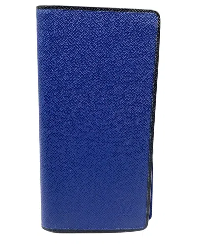 Louis Vuitton Blue Taiga Leather Long Wallet (authentic Pre-loved)