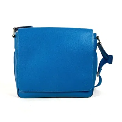 Pre-owned Louis Vuitton Blue Taiga Leather Messenger Bag Shoulder Bag ()
