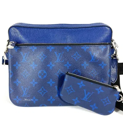 Pre-owned Louis Vuitton Blue Taigarama Monogram Shoulder Bag ()