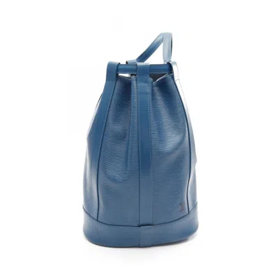 Pre-owned Louis Vuitton Blue Toledo Blue Epi Leather Shoulder Bag ()