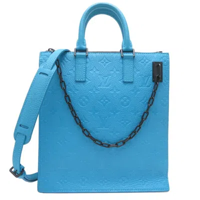 Pre-owned Louis Vuitton Blue Turquoise Leather Handbag Tote Bag ()