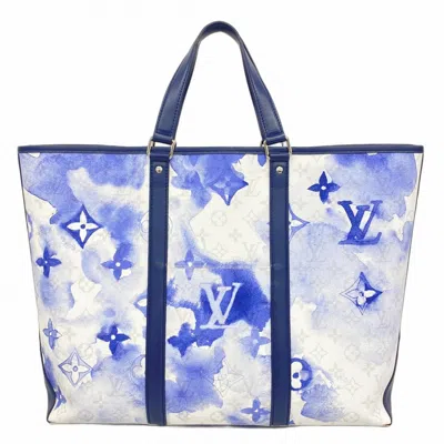 Pre-owned Louis Vuitton Blue White Tote Bag () In Multi
