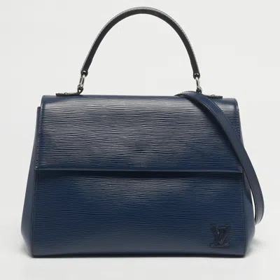 Pre-owned Louis Vuitton Blueberry Epi Leather Cluny Mm Bag