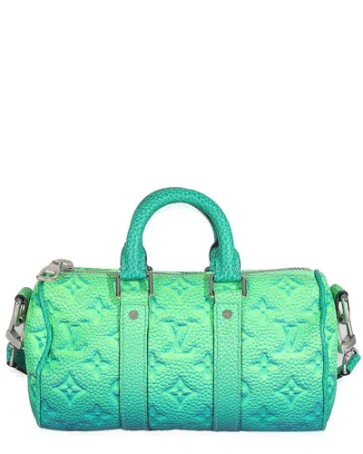 Pre-owned Louis Vuitton Blue/green/multicolor Taurillon Canvas Keepall Xs (authentic  Pre-loved)