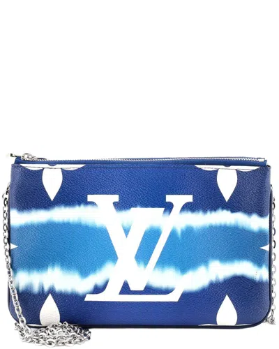 Louis Vuitton Blue/white Monogram Escale Giant Ltd. Ed. Escale Double Zip  Pochette (authentic Pre-l
