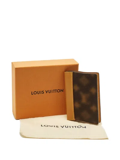 Pre-owned Louis Vuitton Blurry Monogram Canvas Wallet In Brown