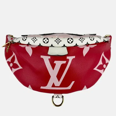 Pre-owned Louis Vuitton Body Bag Waist Giant Monogram Bum Red Pink White Gold