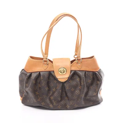 Pre-owned Louis Vuitton Boesi Mm Monogram Shoulder Bag Pvc Leather Brown