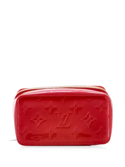Pre-owned Louis Vuitton Boite A Bijoux Monogram Vernis Satchel In Red