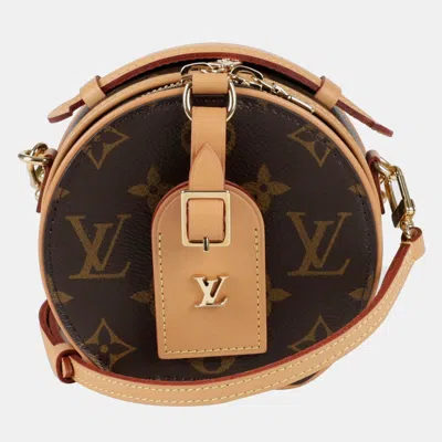Pre-owned Louis Vuitton Boite Chapeau Mini Cross Bag In Brown