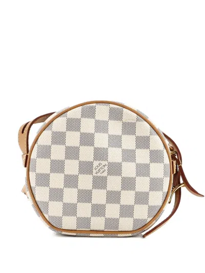 Pre-owned Louis Vuitton Boite Chapeau Souple Bag Damier Pm Crossbody Bag In White