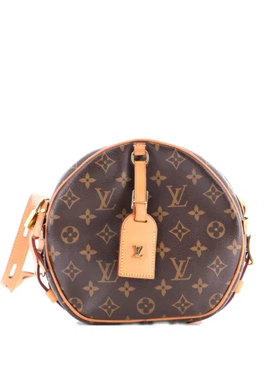 Pre-owned Louis Vuitton Boite Chapeau Souple Bag Monogram Canvas Mm Shoulder Bag In Brown