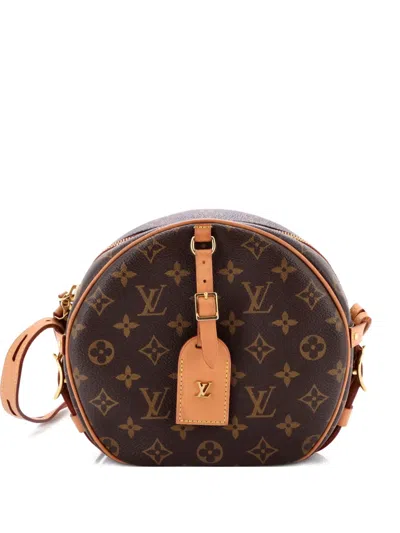 Pre-owned Louis Vuitton Boite Chapeau Souple Bag Monogram Canvas Mm Shoulder Bag In Brown