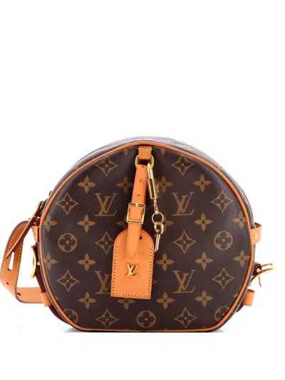 Pre-owned Louis Vuitton Boite Chapeau Souple Bag Monogram Canvas Mm Shoulder Bag In Brown