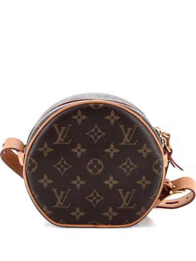 Pre-owned Louis Vuitton Boite Chapeau Souple Bag Monogram Canvas Pm Crossbody Bag In Brown