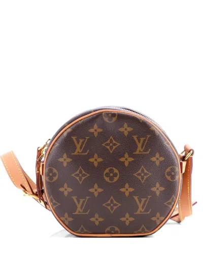 Pre-owned Louis Vuitton Boite Chapeau Souple Bag Monogram Canvas Pm Crossbody Bag In Brown