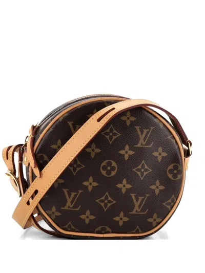 Pre-owned Louis Vuitton Boite Chapeau Souple Bag Monogram Canvas Pm Crossbody Bag In Brown
