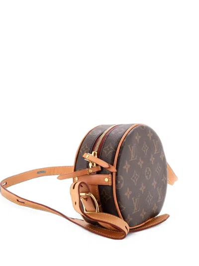 Pre-owned Louis Vuitton Boite Chapeau Souple Bag Monogram Canvas Pm Crossbody Bag In Brown